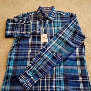 Classic Blue Button Down Bugatchi Shirt